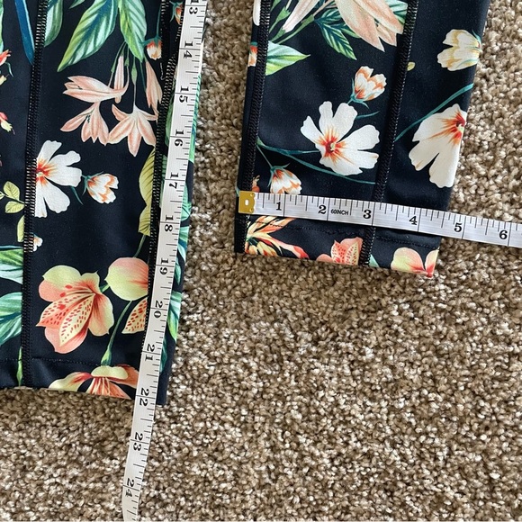 ODODOS High Waisted Floral Printed Leggings Women’s XS Tropical Cropped Workout - Picture 12 of 12